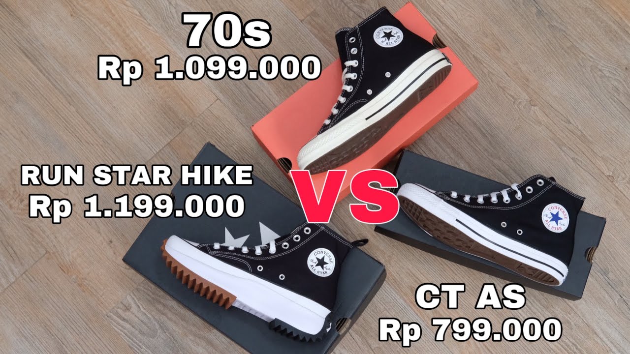COMPARE - CONVERSE RUN STAR HIKE VS 70S VS CT AS (ON FEET)