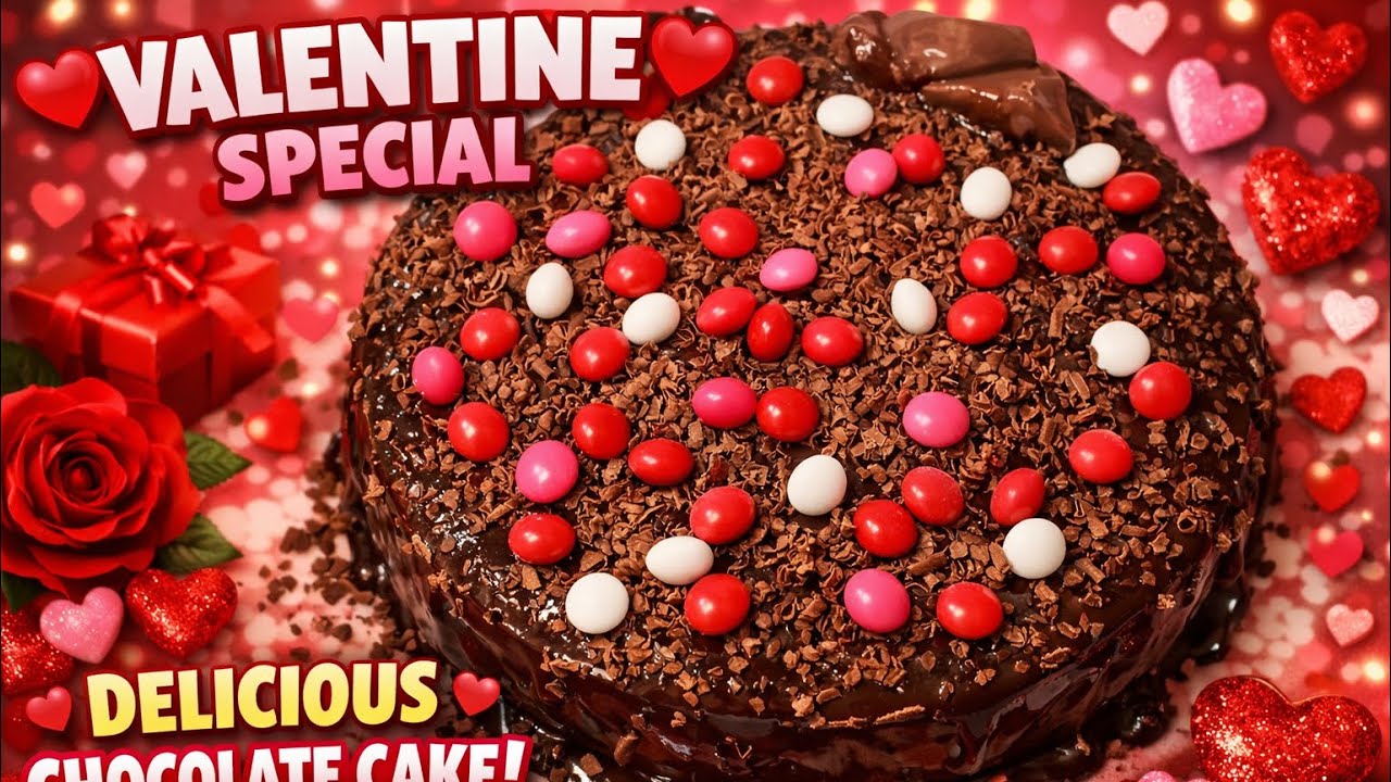 Romantic Valentine Cake Recpie  at Home ❤️#trending #valentinesday 