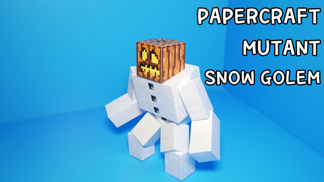 뮤턴트 스노우골렘 종이모형 만들기 How to make a Mutant Snow Golem (Papercraft Minecrarft)
