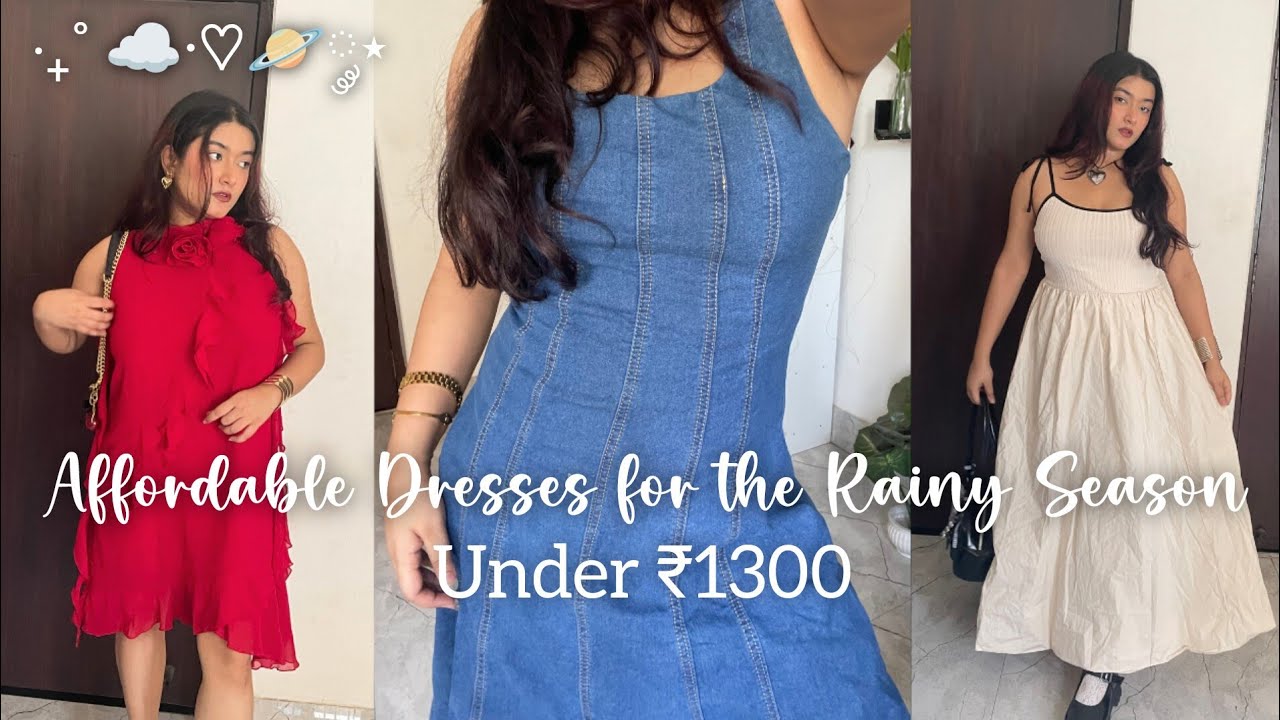 Cute dresses under ₹1200 from Amazon | Affordable Dresses for the Rainy Season ⛈️🧡
