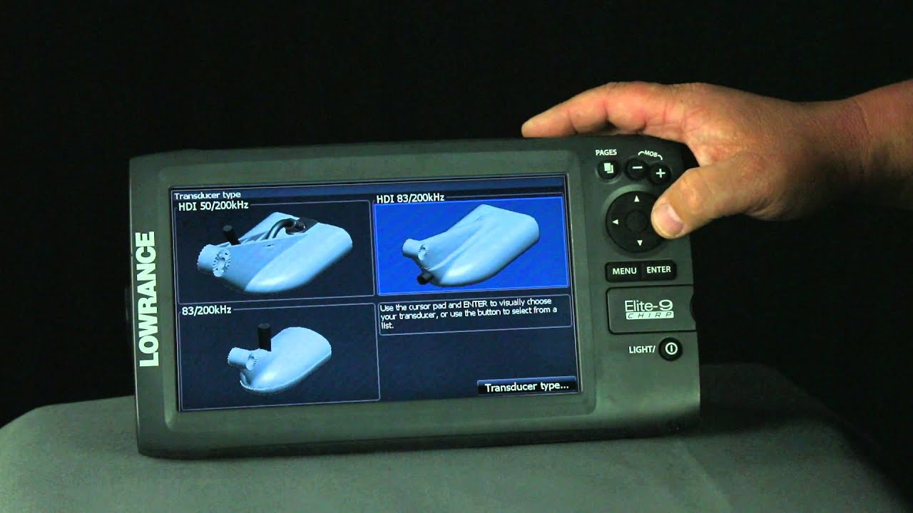 Как выбрать тип датчика на устройствах Lowrance® Elite™