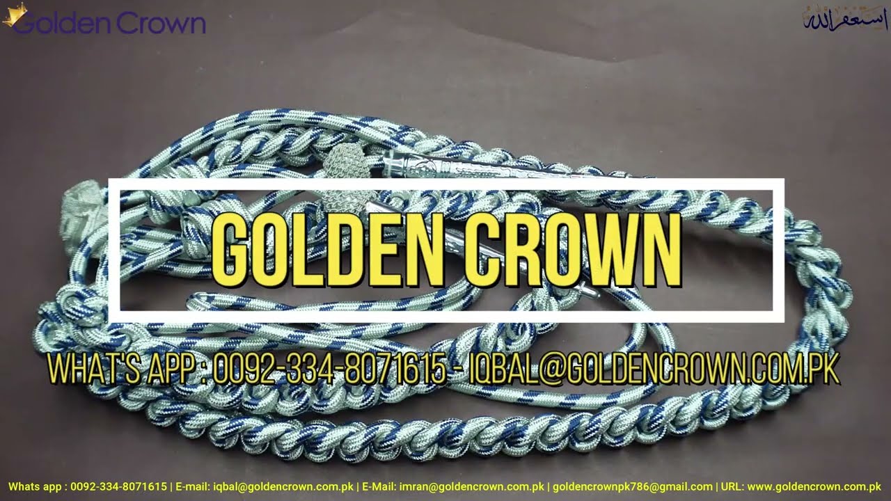 Malaysia Uniform Aiguillette Supplier, Army Band Uniform Aiguillette, Military Uniform Accessories