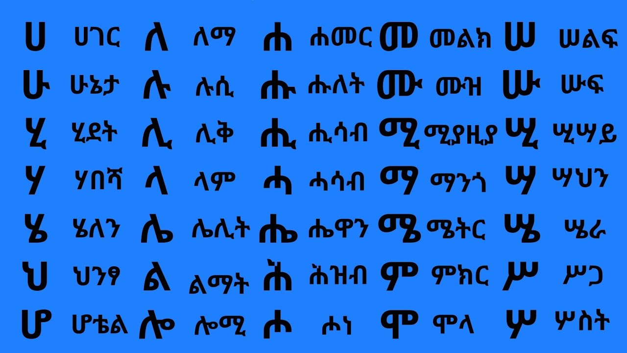 አማርኛን ከመሰረቱ ለጀማሪዎች learn Amharic for beginners