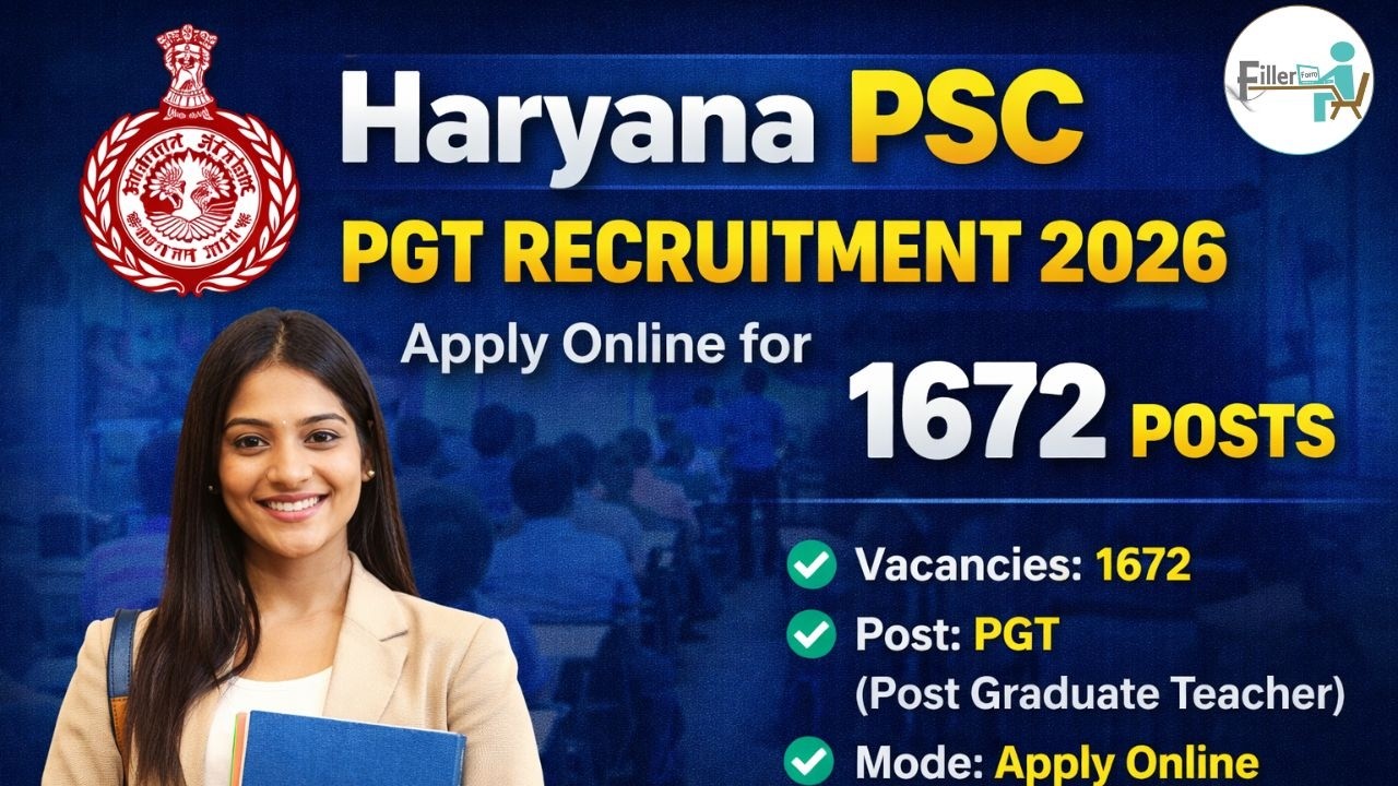 Haryana PGT Vacancy 2026 🔥 | 1672 Posts | Apply Online | HPSC | HPSC Computer Job 2026