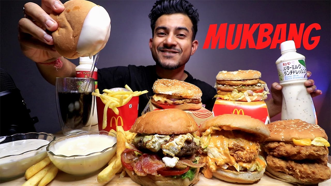 McD vs KFC vs Burger King vs Sly Granny | BATTLE OF MY FAVORITE BURGERS | MUKBANG | JAPANESE CHEESE