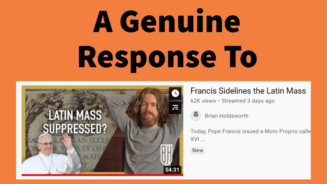 A Genuine Response to Brian Holdsworth's Video 