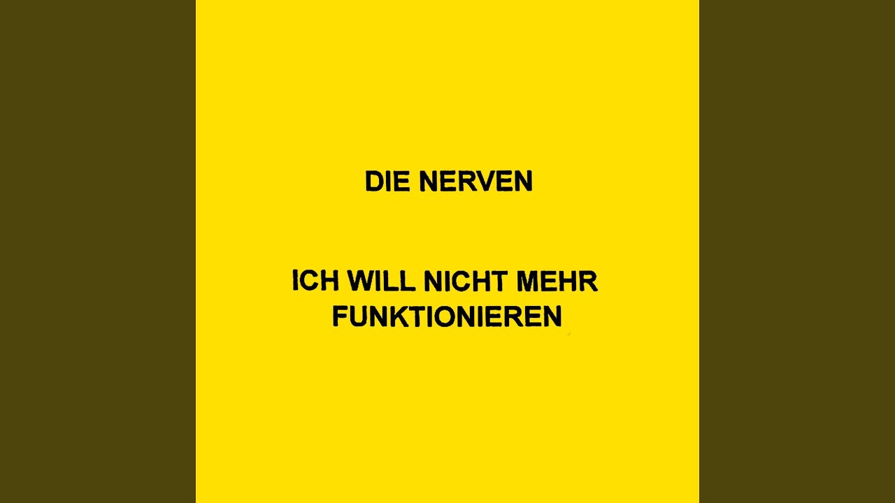 ICH WILL NICHT MEHR FUNKTIONIEREN