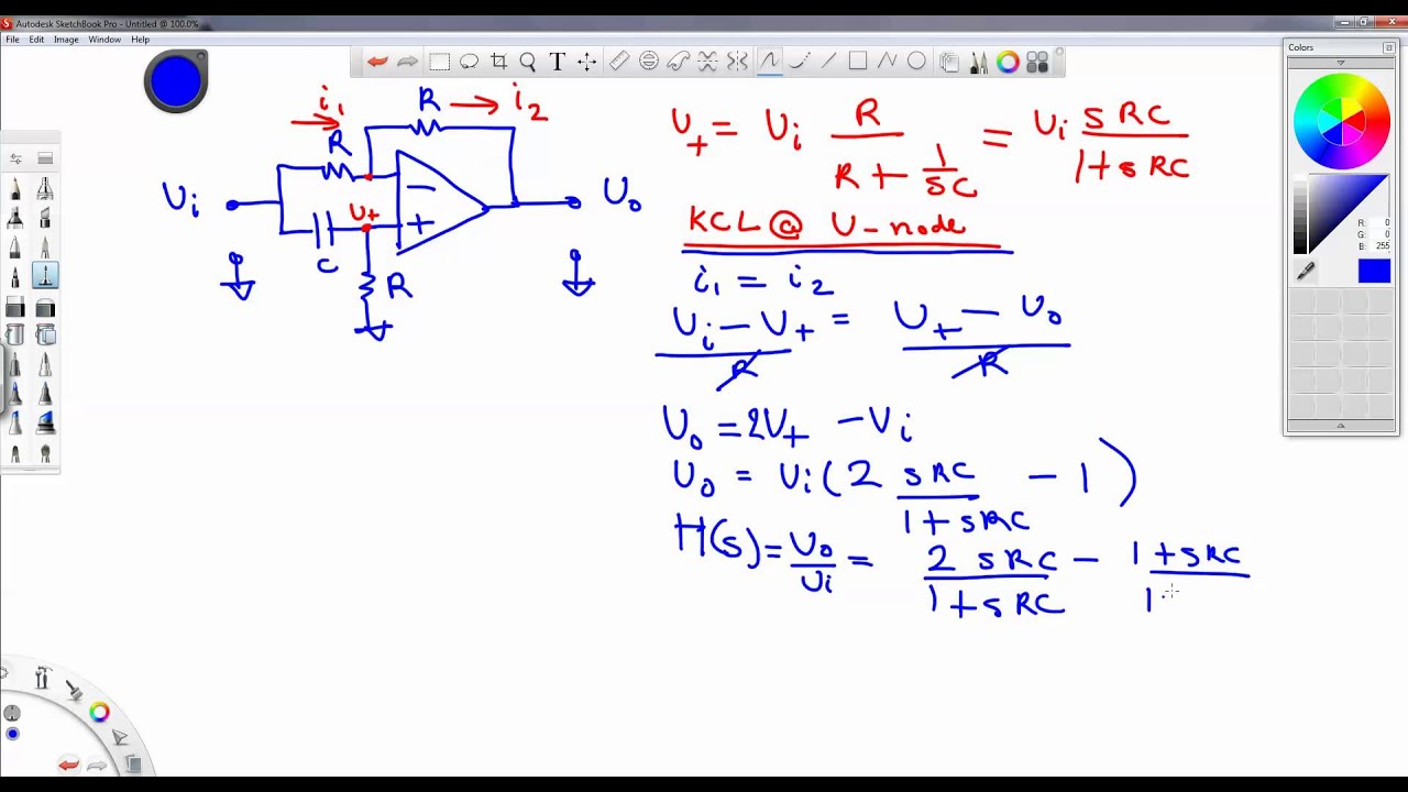 All Pass Filter with Op Amp