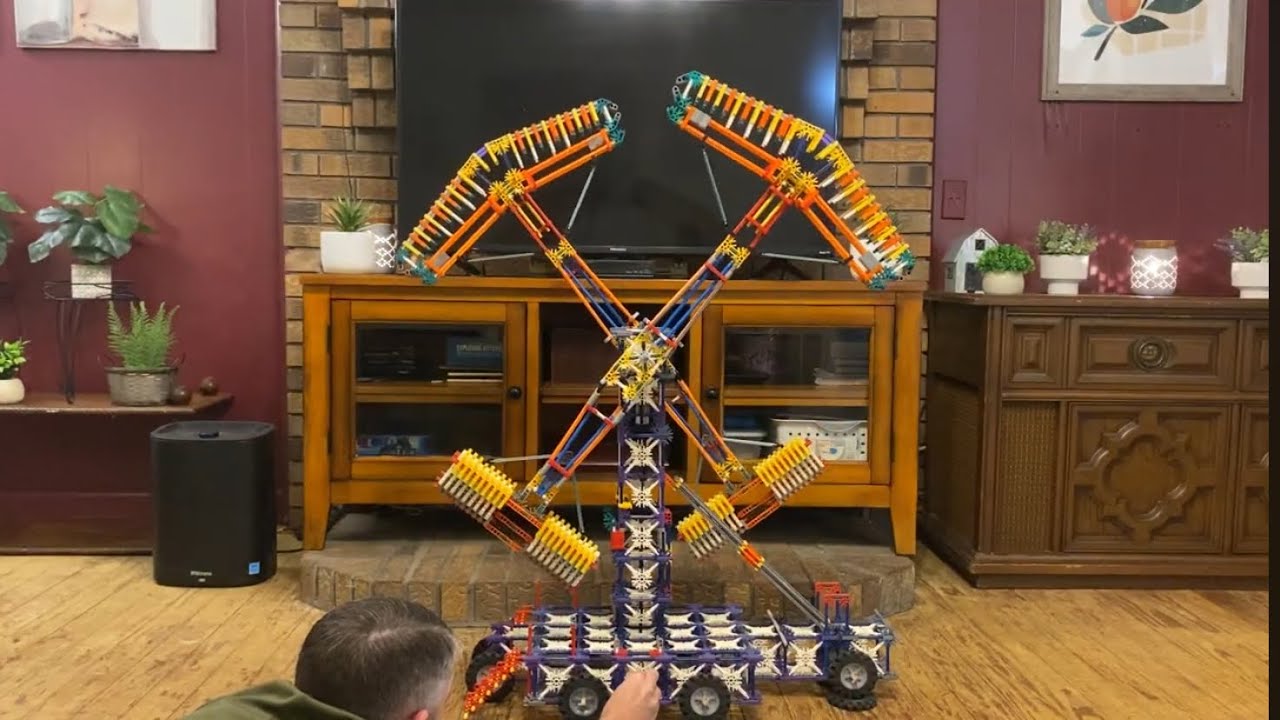 My Knex Kamikaze / Skymaster Carnival Ride. (Improved Version) 