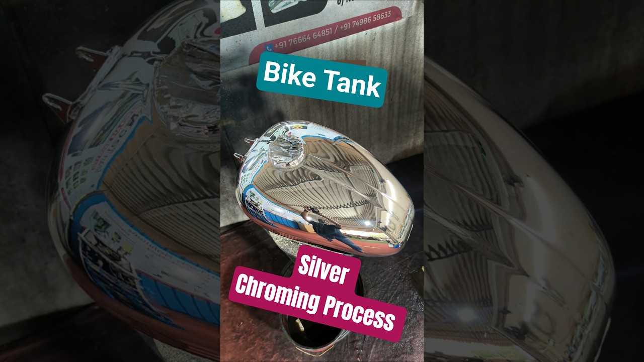 Silver Chroming Process on Bike Tank #paint #bikes #car #modification #chrome #new #business #diy