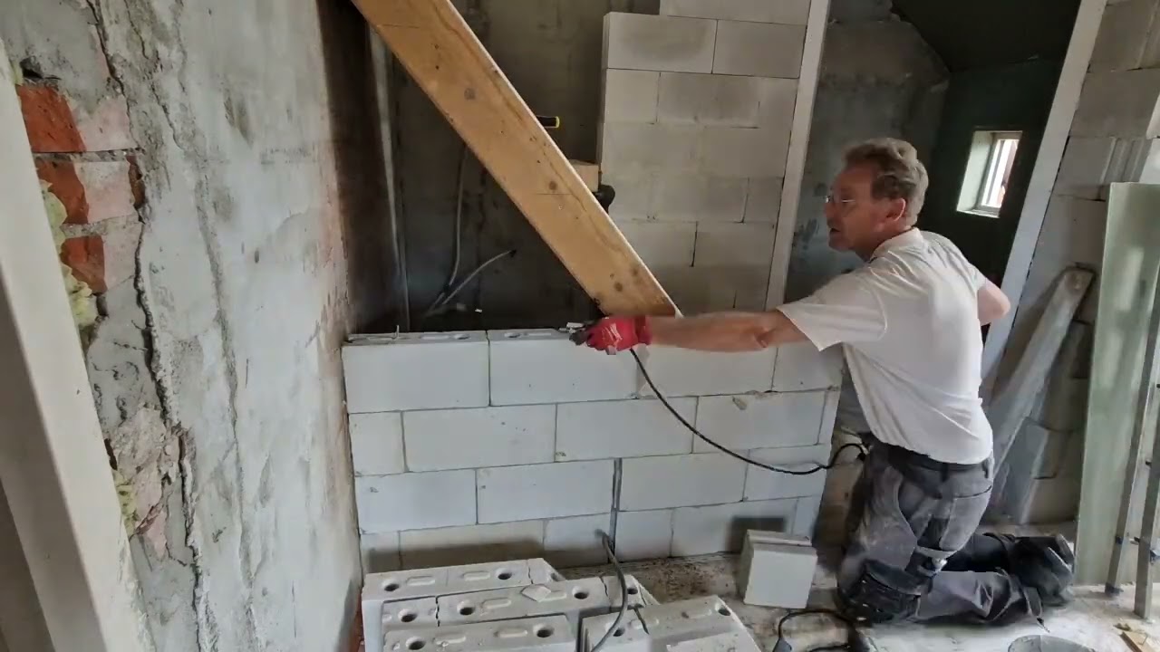 Badkamermuur en isolatie en gipsplaten 
