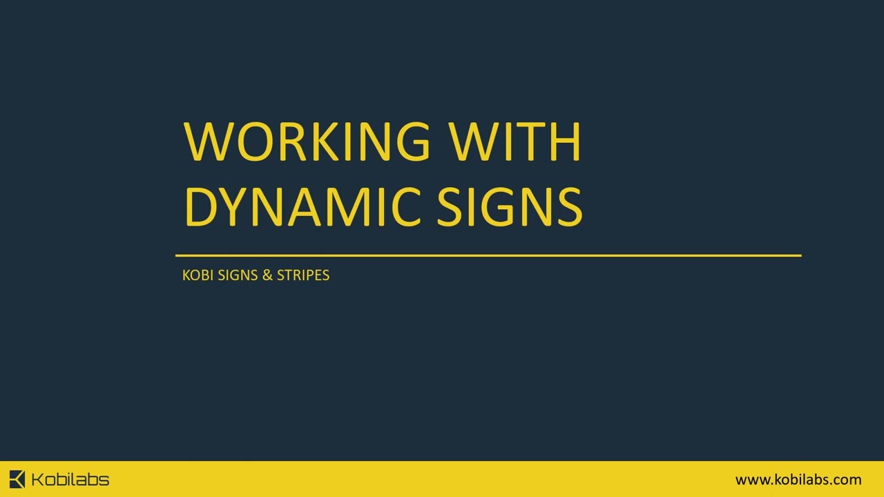 How to Work With Dynamic Traffic Signs - Kobi Signs & Stripes (Civil 3D, AutoCAD, BricsCAD)