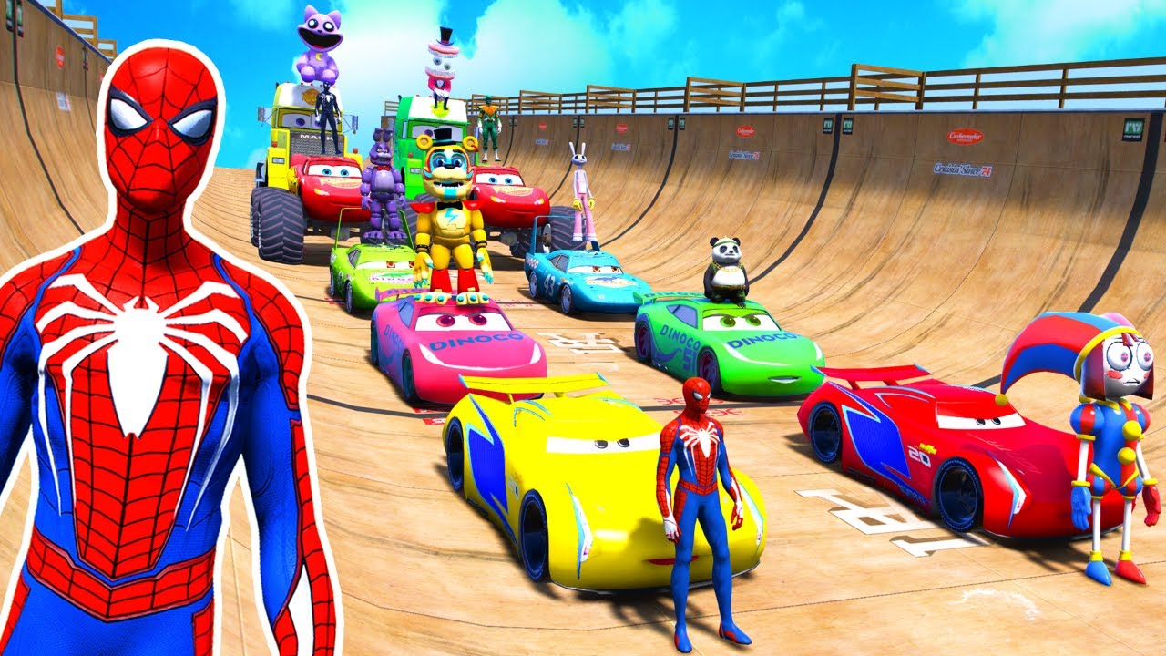GTA V - GODZILLA x KONG -  Epic New Stunt Race For Car Racing Challenge by Trevor and Shark #113