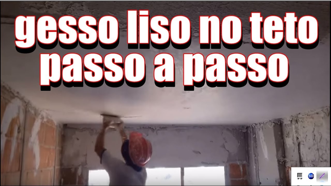 aplicação de gesso na laje maciça  faça você mesmo