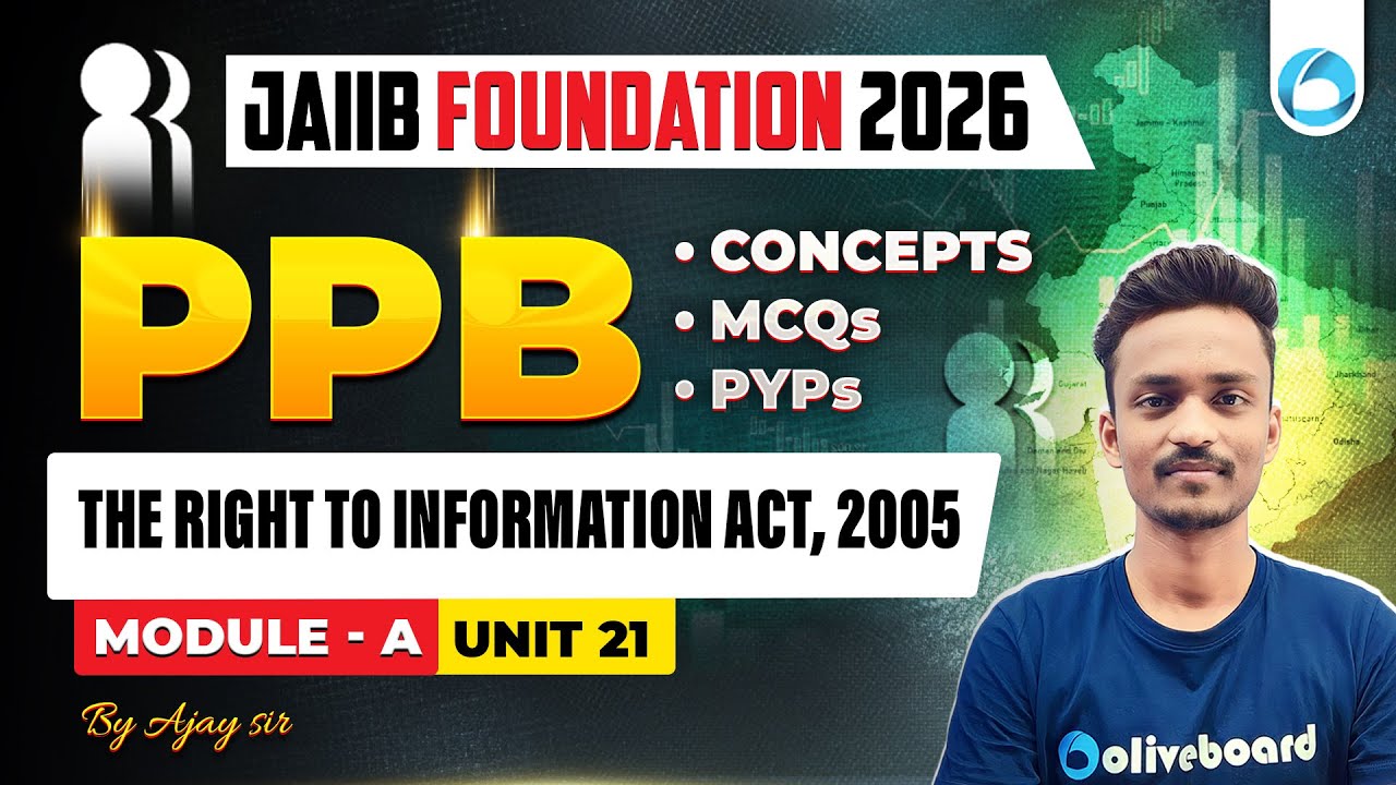 JAIIB PPB Module A Unit 21 | The Right to Information Act, 2005 | JAIIB Foundation 2026 | JAIIB