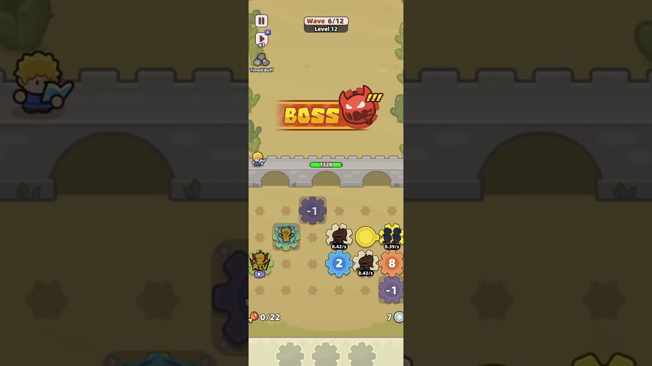 Full Battle of Level 12. Gear Defenders. 