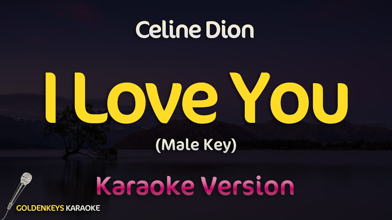 I Love You - Celine Dion (High Quality Karaoke) (Male Key)