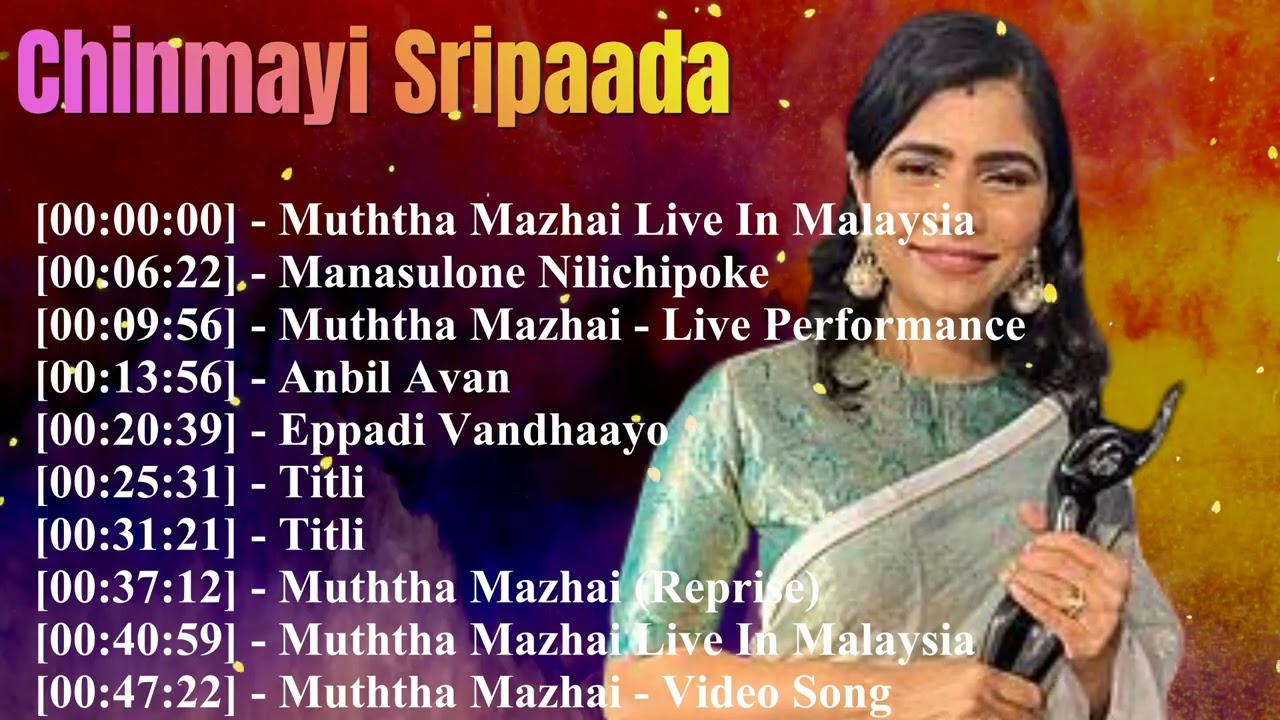 ✨ Chinmayi Sripaada Top 10 Soulful Songs 🎵 Best South Indian Music Playlist Ever 🌸