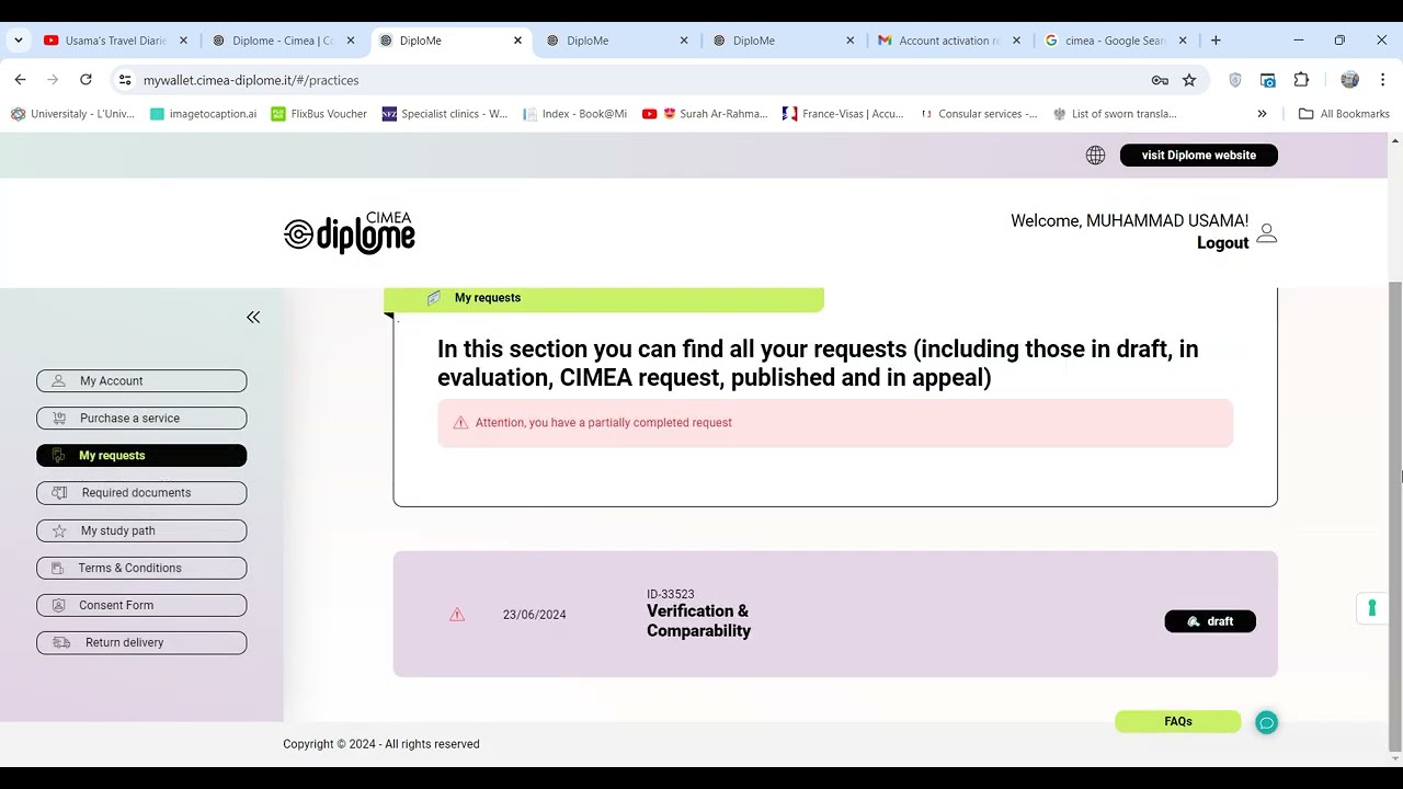 How to apply for CIMEA 2024 | CIMEA Updated Version | Statement of Verification and Comparability