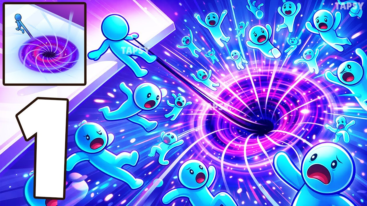 🕳️ Drag The Hole Gameplay Walkthrough Levels 1–10 Satisfying Absorption Gameplay (Android,iOS)