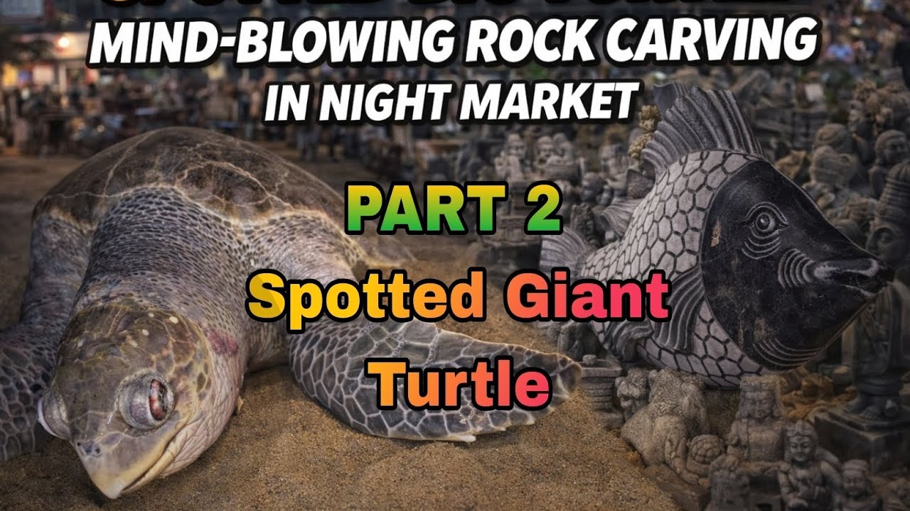 Spotted a BIG Turtle 🐢 & some crazy rock carvings at the night market 😱 | Part 2