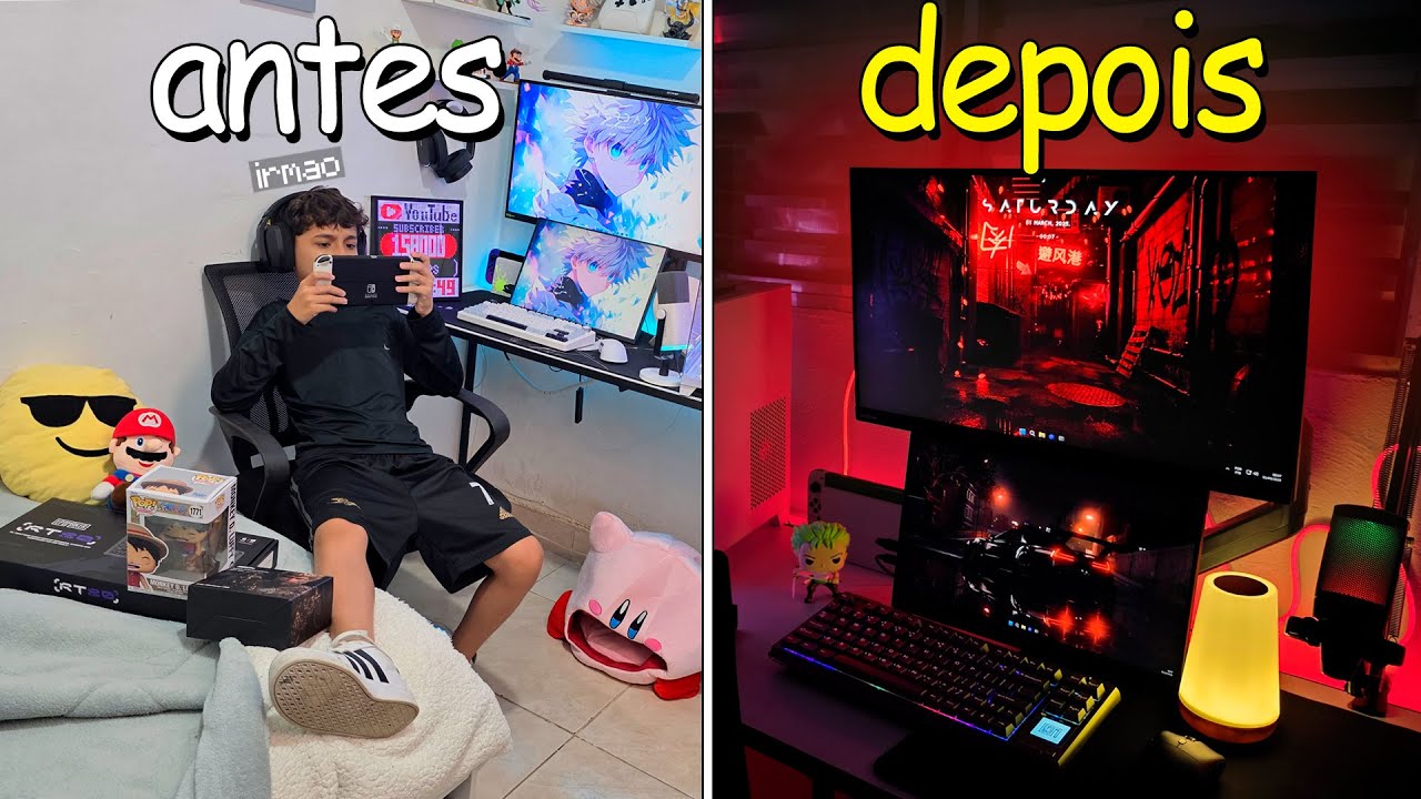 REFORMEI o setup gamer do meu irmão em 2025! (ficou bom demais)