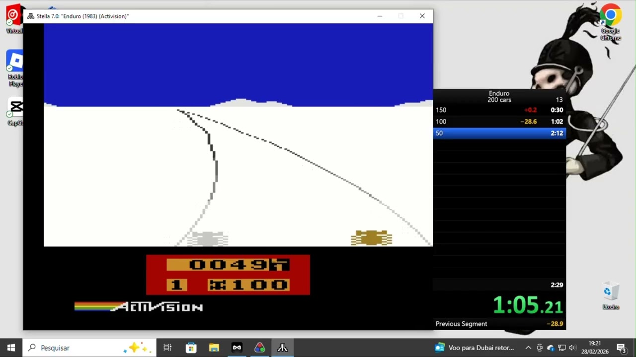 Enduro speedrun