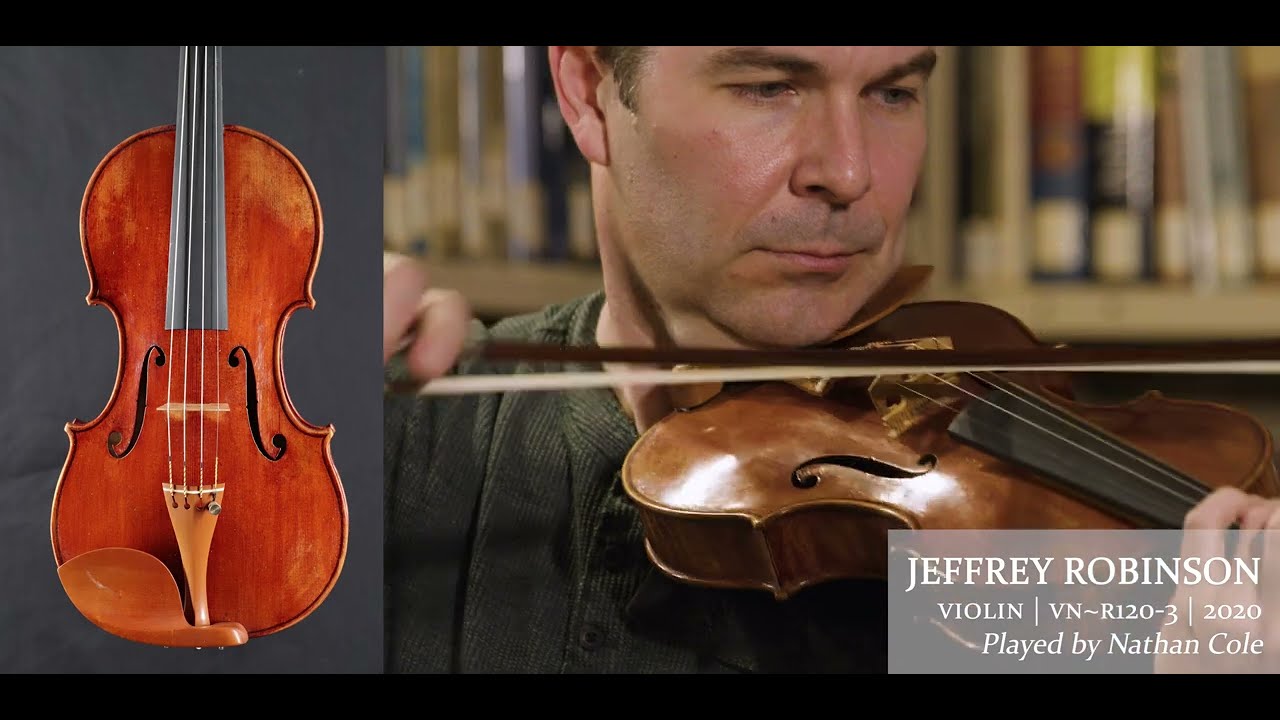 (SOLD) Jeffrey Robinson Guarneri model 2020 violin / Nathan Cole, violinist / Metzler Violin Shop