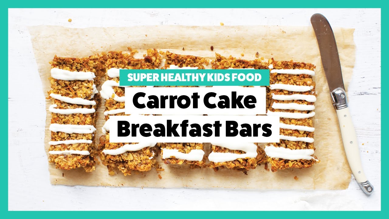 These delicious Breakfast Bars for kids are made using Carrots and Oats!