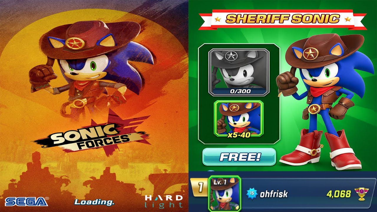 Sonic Forces Mobile — Обновление нового персонажа Шерифа Соника — Я его обнаружил | Бесплатные карты