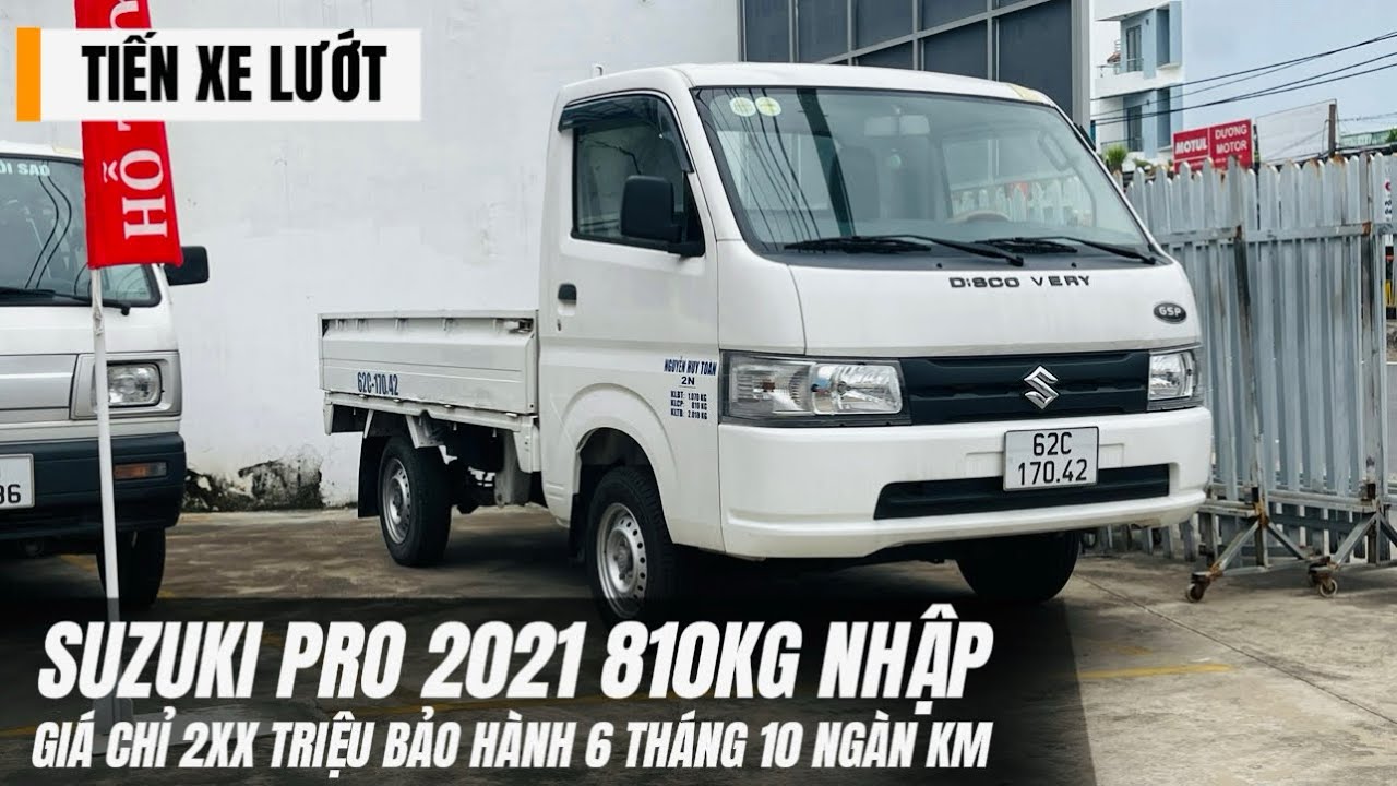 Xe Tải Suzuki Pro 810Kg Cũ Đời 2021 | Giá Xe Tải Suzuki Thùng Lững 810Kg | Chuẩn Odo 77 Ngàn Km 