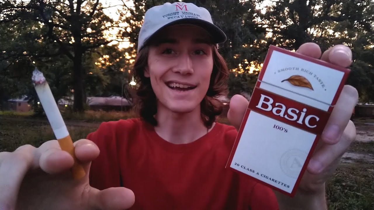 Smoking a Basic Red 100 Cigarette - Review