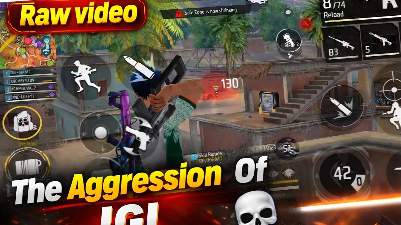 Raw Gameplay [ Full Ingame Sound + Teammate Voice  ] Gameplay In Tournament 💀 #feed  #freefire..