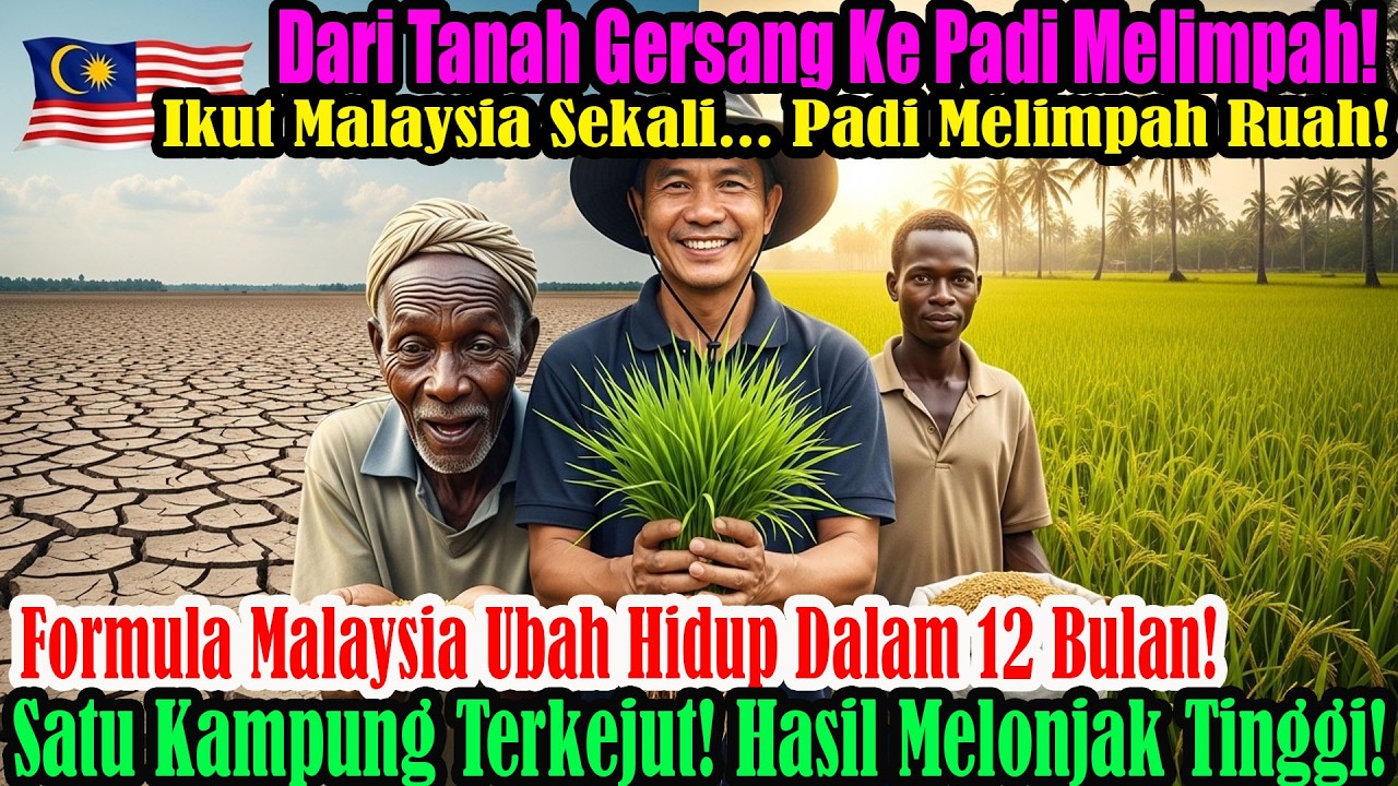 Penduduk Angola belajar tanam padi cara Malaysia, terkejut sau setahun hasil melimpah,jelapang penuh