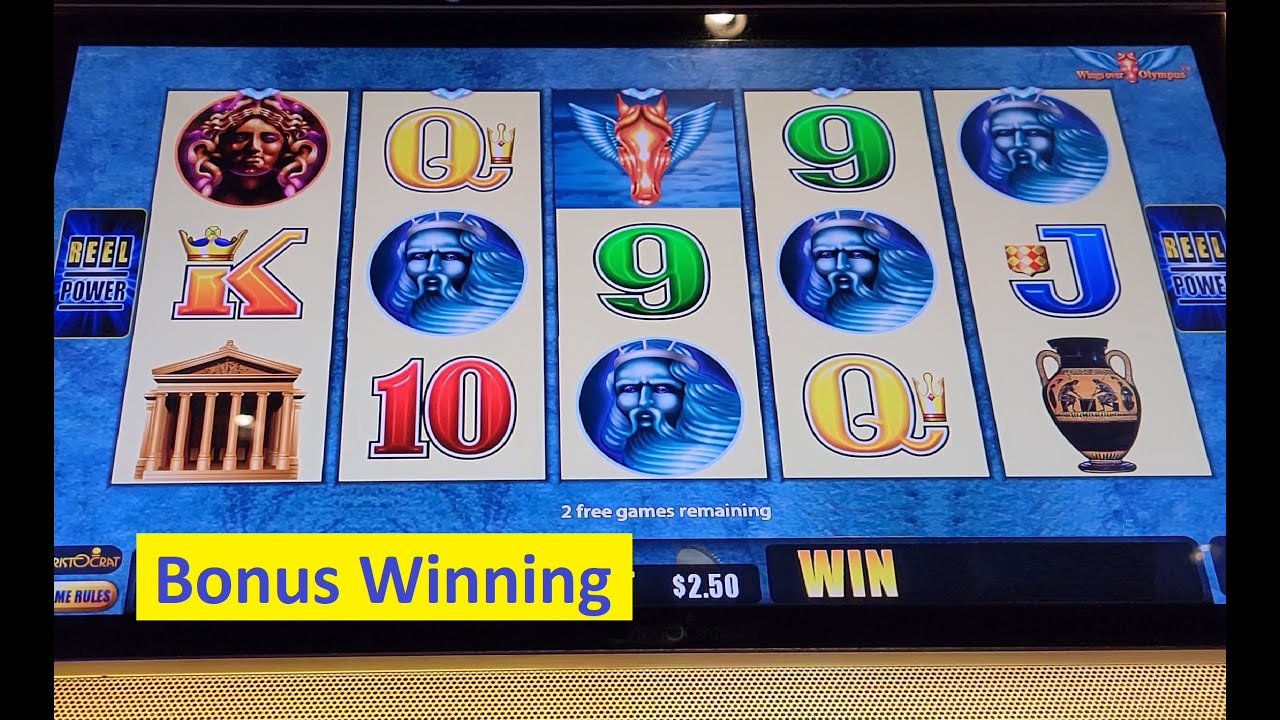 Bonus Winning!!! Wings Over Olympus! Aristocrat Game