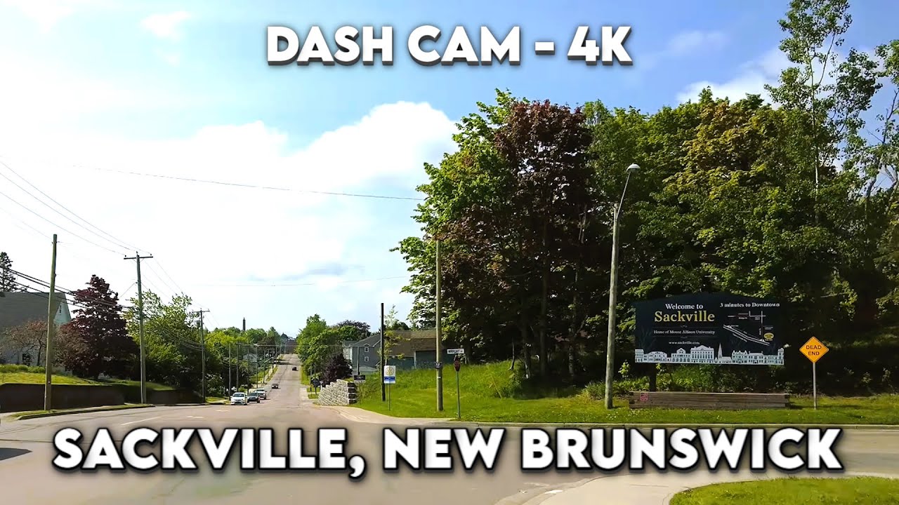 🚗 Exploring Sackville, New Brunswick in 4K! 🌲
