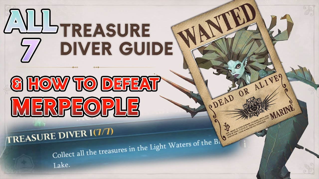 《HPMACentral》All 7 Treasure Diver & How to defeat Merpeople [Achievement Guide]