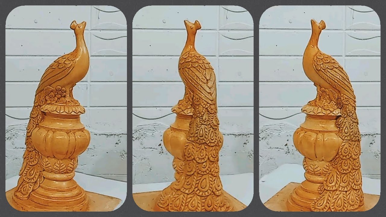 طريقة صنع طاووس بعجينة السيراميك .. How to make a peacock with ceramic paste