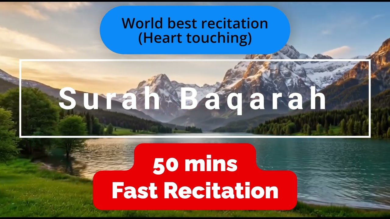 Surah Baqarah | 50 minutes super fast recitation | World most beautiful Recitation | Sheikh Sudais