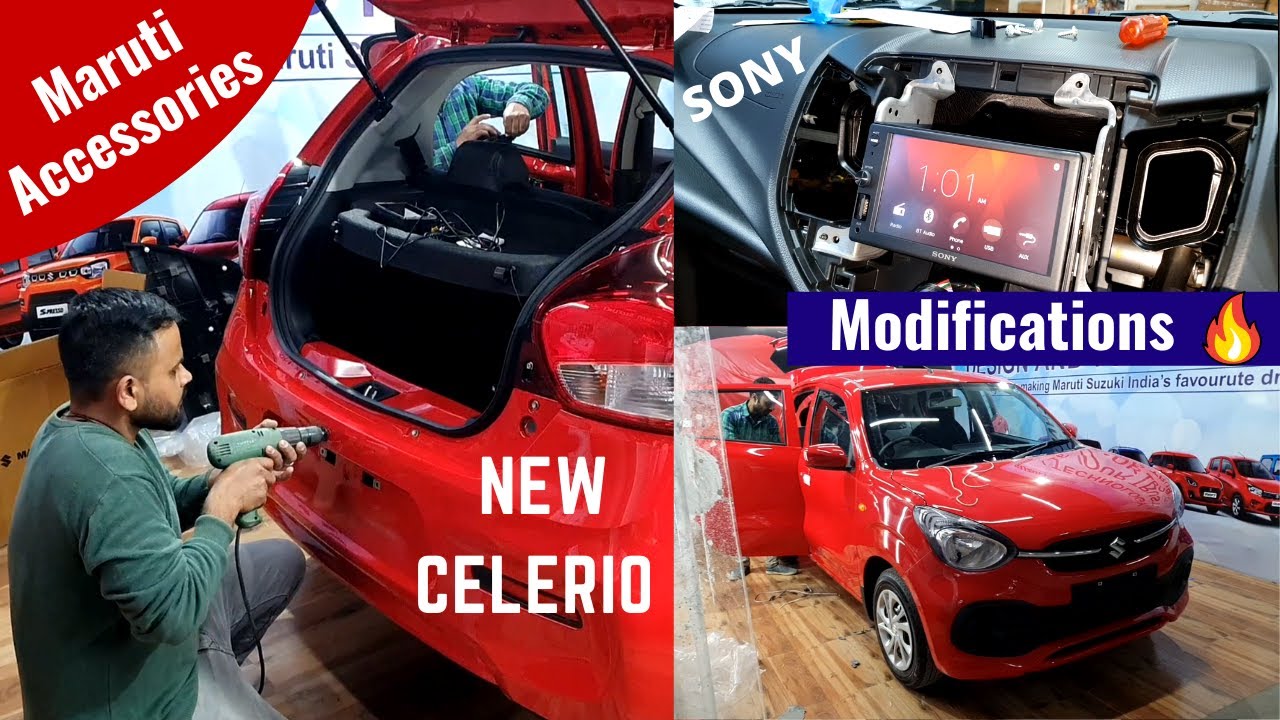 First Modified Maruti Suzuki Celerio 2021 Modification - SONY Stereo, Camera, Seat Covers | Celerio