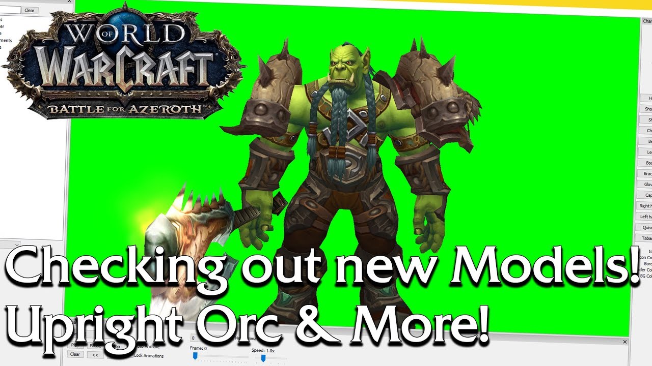 Checking out Upright Orcs (with Gear) in Model Viewer! + all new BfA Models | World of Warcraft