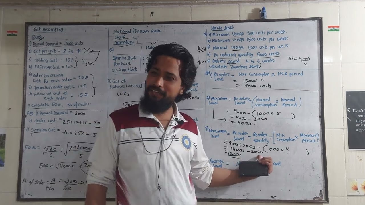 Max Min Re order Level |Cost Accounts sem5|atkt exam |TYBCOM Sem5|MUMBAI UNIVERSITY  Exam |ARK sir