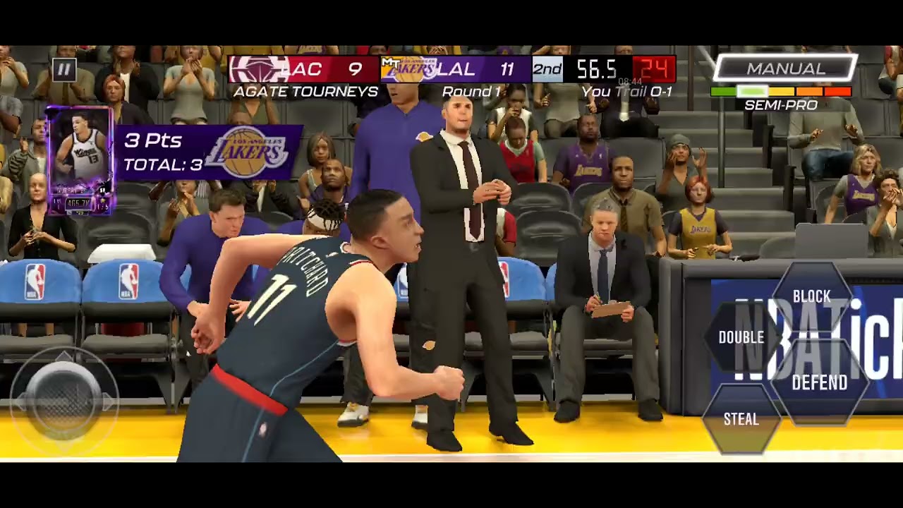We hit three pointer in three times in a row in nba 2k mobile and won