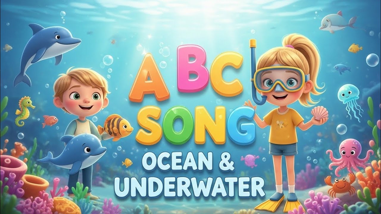 ABC Song – Ocean & Underwater 🌊| Learn Alphabet A-Z | ABC Rhymes for Kids #skkidssongs #kidslearning