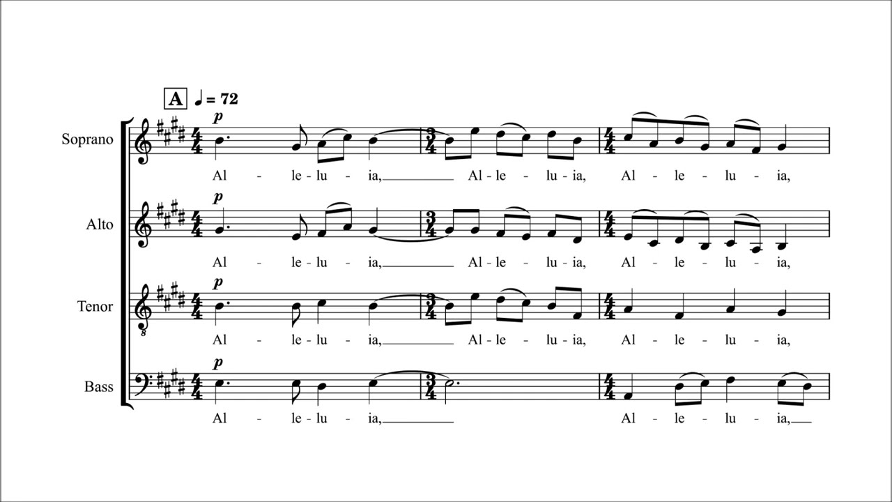 SEIGI：Alleluia（無伴奏混声4部合唱）【サンプル音源（Sheet Music）】