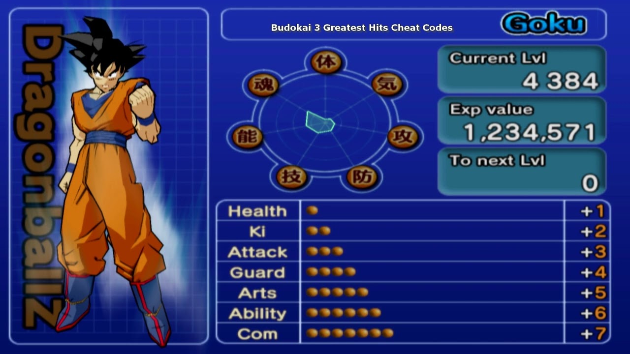 Status Screen (Level UP)@Saint Marc Exclusive(Dragon Ball Z Budokai 3 Beat)