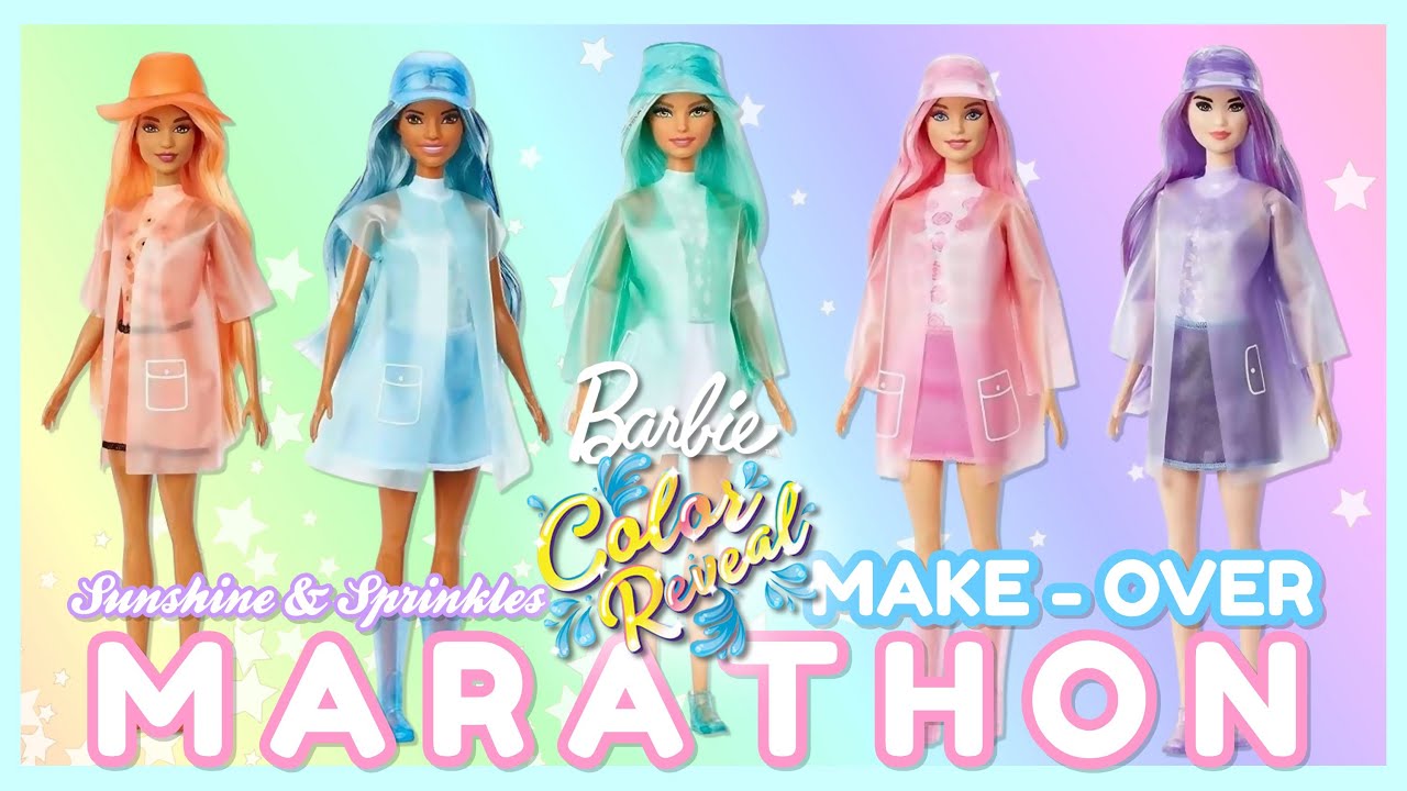 Barbie Color Reveal Make-Over MARATHON! (6+ Looks and Hairstyles!)