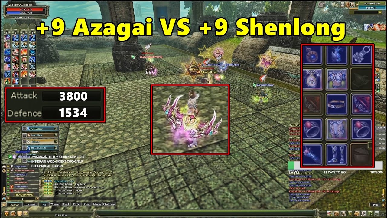 Yeah | +9 Azagai VS +9 Shenlong | 2V2 Ok&ccedil;u VS'si! | Knight Online