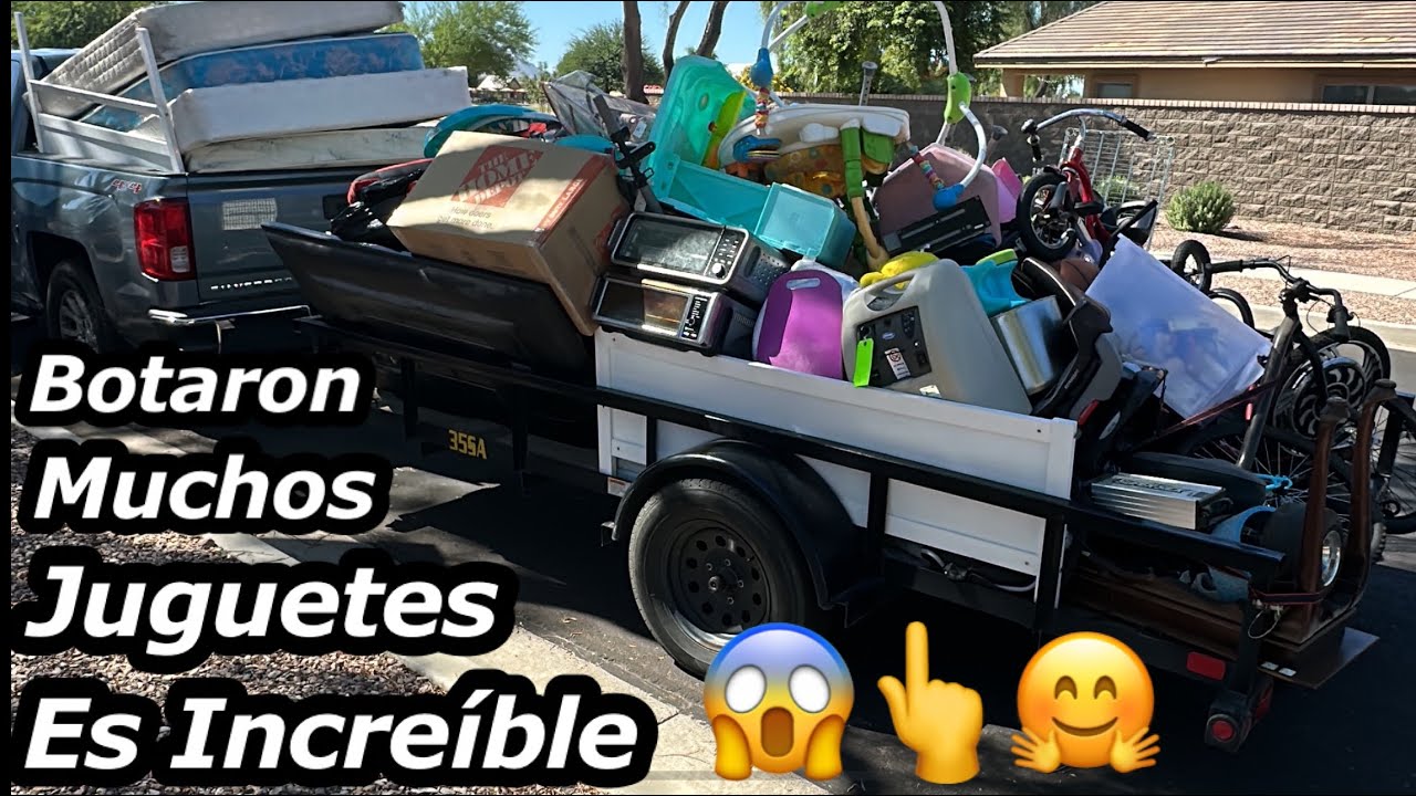 Lo que tiran en USA😱MILLONARIOS BOTAN 🤗JUGUETES Y PATINES ELÉCTRICOS DE $500 dólares 