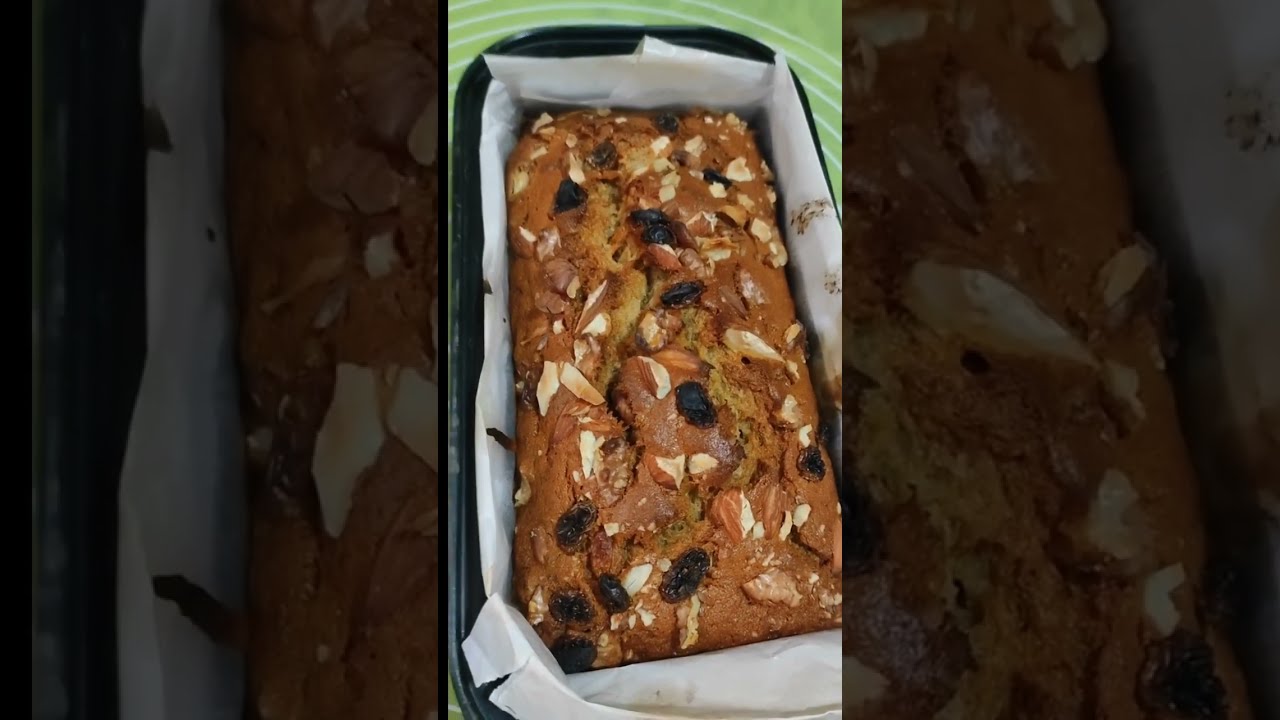 Home Made Banana Walnut Almond Cake
